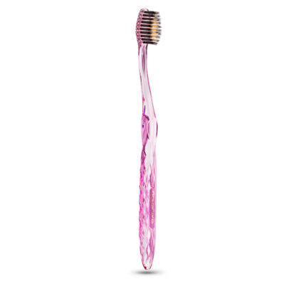 Produktbild - Novacare Zahnbürste mit Gold und Bambuskohle in der Farbe "Pink"